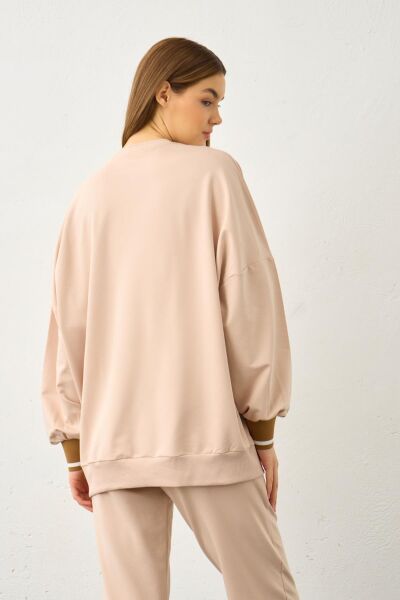 Taş Biye Detaylı Choose Style Nakışlı Pamuklu Örme Alt Üst Takım