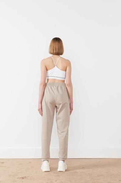Duru Önden Dikişli Beli Lastikli Cepli Taş Jogger