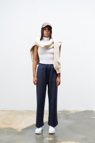 Füme Kadın Bel Ayarlanabilir Rahat Kalıp Modal Pantolon