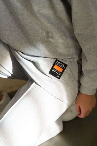 Rener Süs Etiketli Oversize Gri Alt Üst Takım