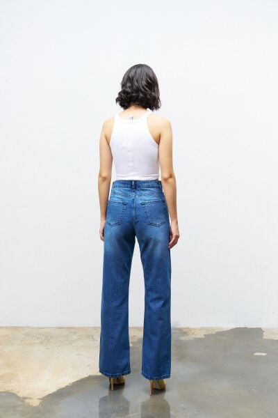 Koyu Mavi %100 Cotton Gömlek Pantolon Takım