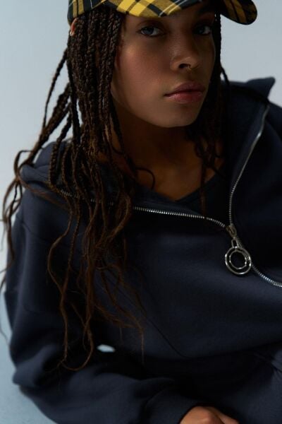 Füme Kadın Fermuar Detaylu Atlet-Alt-Üst 3'lü İçi Polarlı Şardonlu Takım