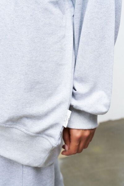 Next Yandan Yırtmaçlı Oversize Pamuklu Gri Alt Üst Takım